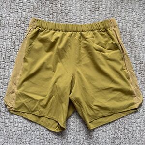 Outdoor Voices Mustard Yellow Athletic Shorts